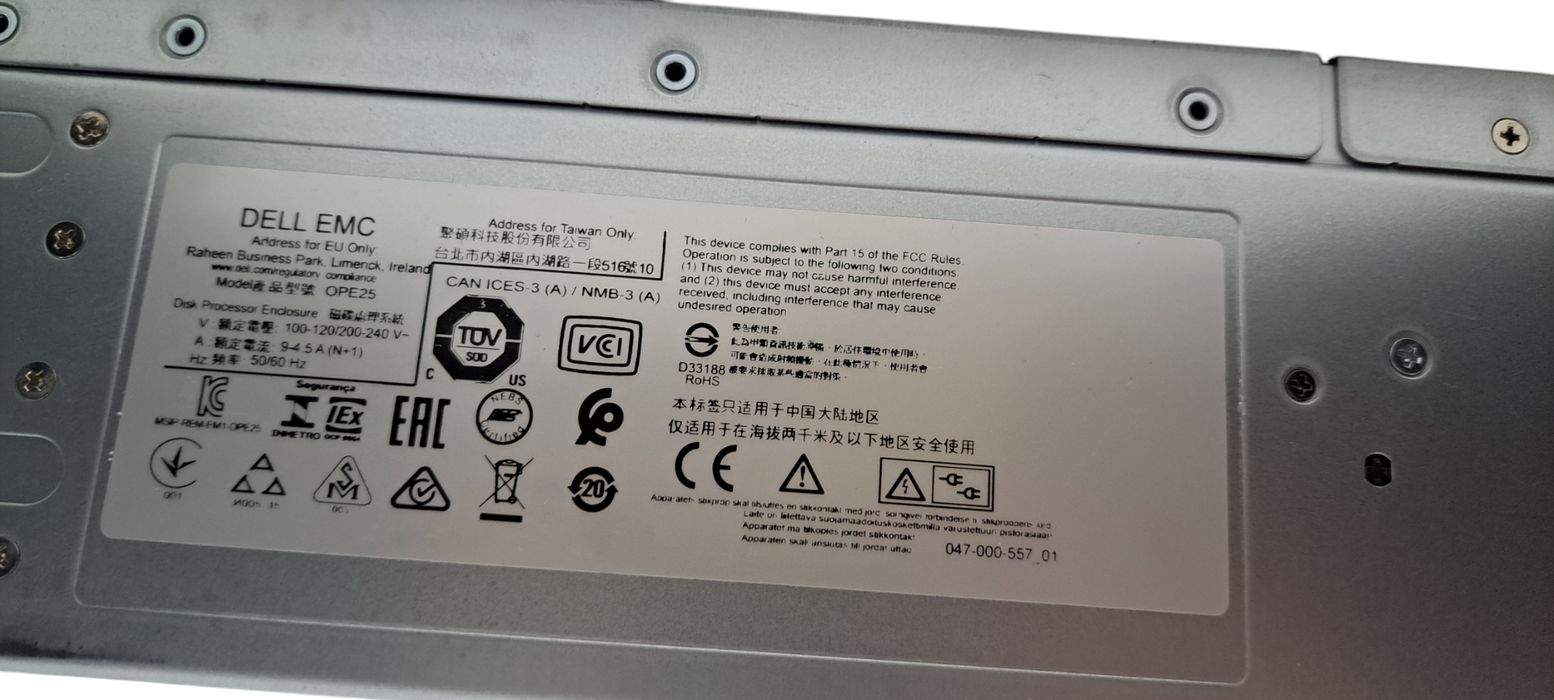 Dell EMC Unity 300 900-542-002 2U 24-Bay 2x1100w PSU |NO HDD No Caddies