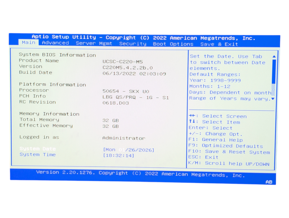 Cisco UCS C220 M5SX Intel Xeon SILVER 4114 32GB RAM  -