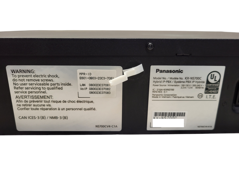 Panasonic KX-NS700 Expansion Cabinet Unit w/ 2x DLC16, EXP-M Cards $