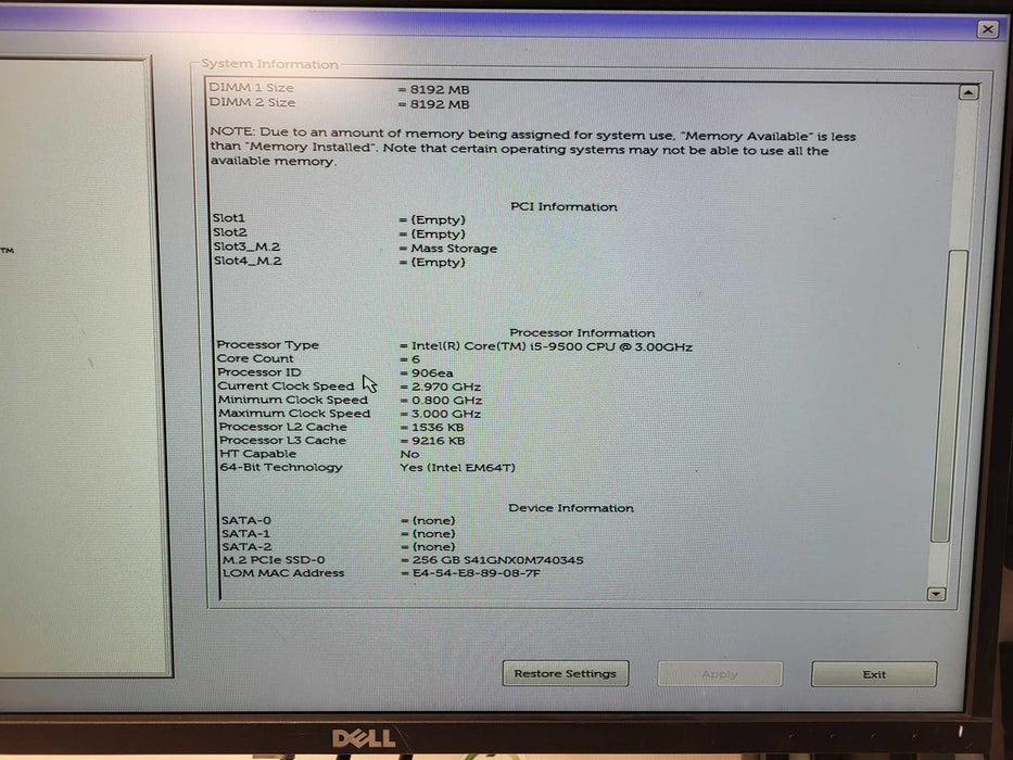 Dell OptiPlex 3070 SFF, Core i5-9500, 16GB DDR4, 256GB NVme Q$
