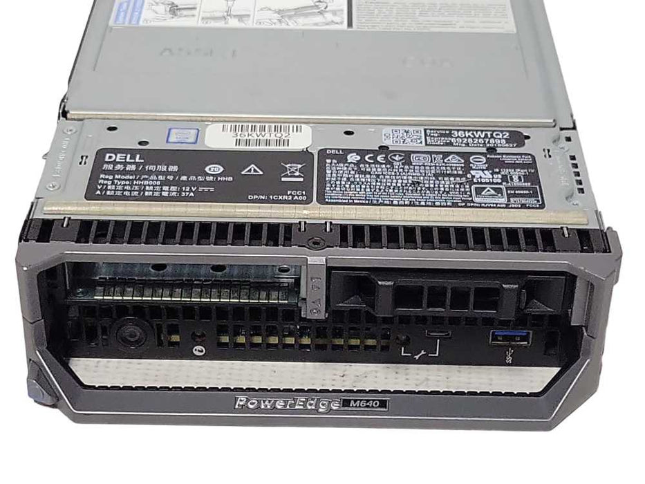 Dell PowerEdge M640 Blade Server 2x Xeon Gold 5122 3.6GHz, No RAM _