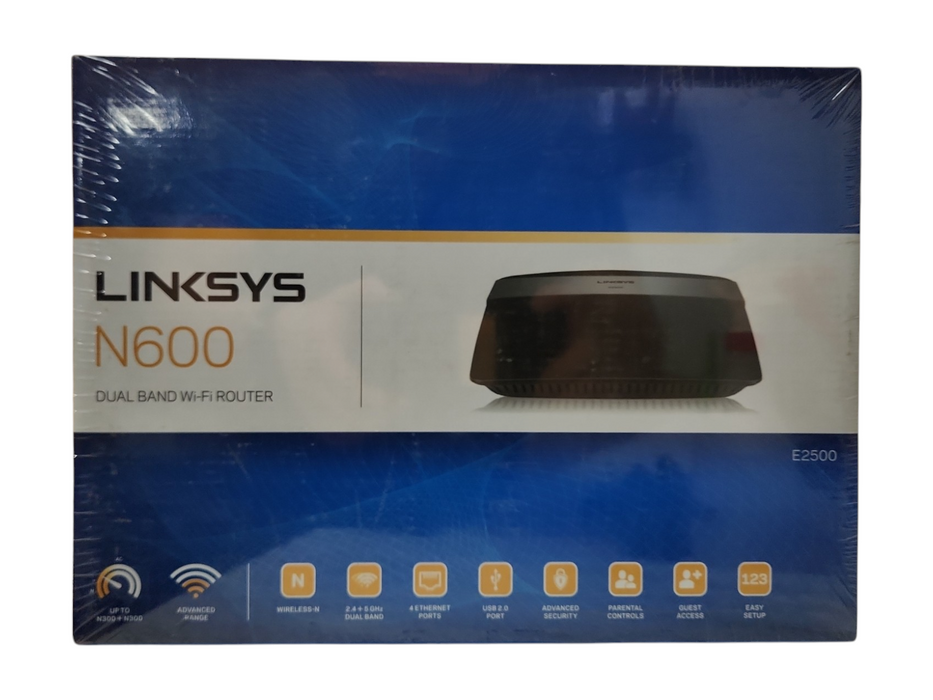 *NEW SEALED* Linksys N600 Dual Band Wi-Fi Wireless-N Router E2500 Q