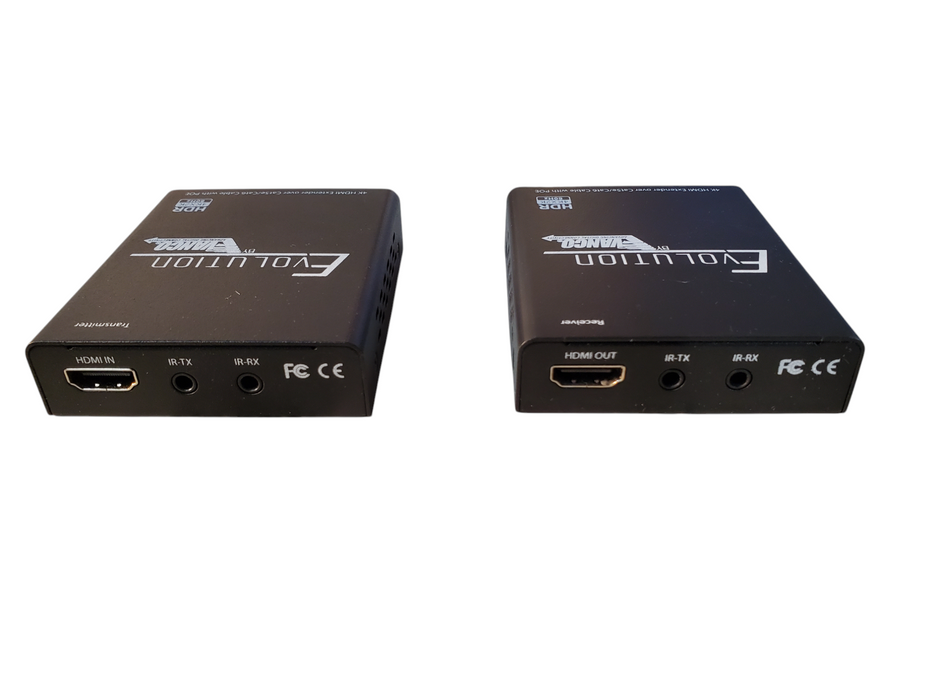 2x EVOLUTION 4K HDMI EXTENDER OVER CAT5E/CAT6 CABLE WITH POE EV4K2006