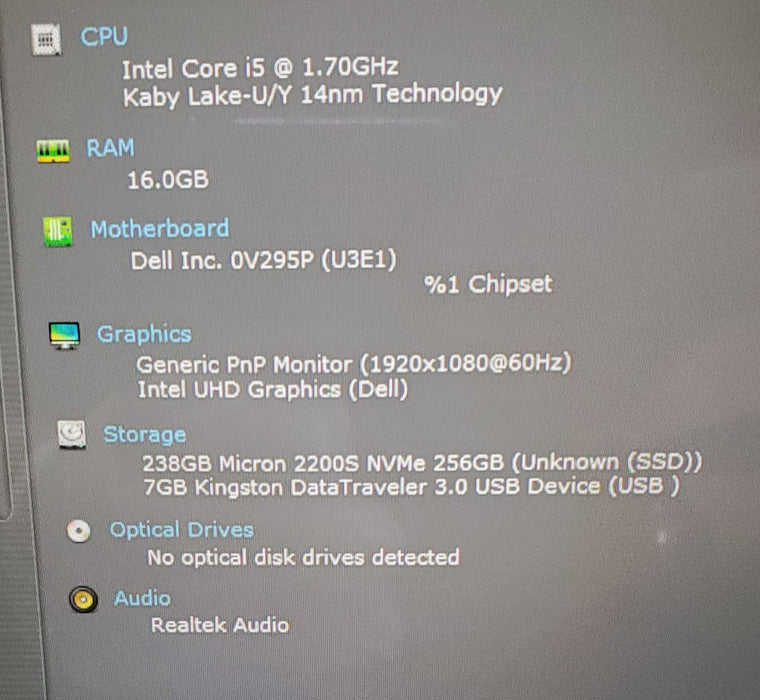 Dell Latitude 5310 2in1 TOUCH Core i5-10310U vPro@1.70GHz 16GB RAM 256GBSSD  Lap200