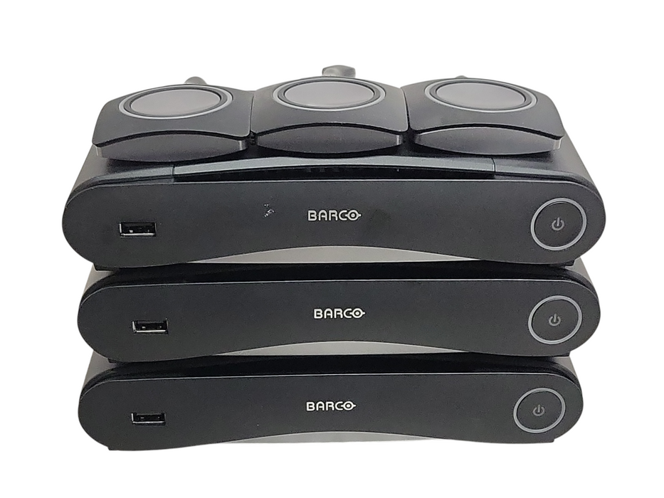 Lot of 3x Barco ClickShare CS-100 Presentation System R9861510 w/ 3 Buttons _