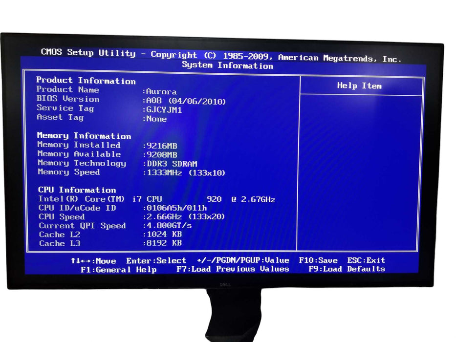 Alienware Aurora Gaming PC, Intel i7-920, 2x ATI Radeon GPU, 9GB DDR3 *READ