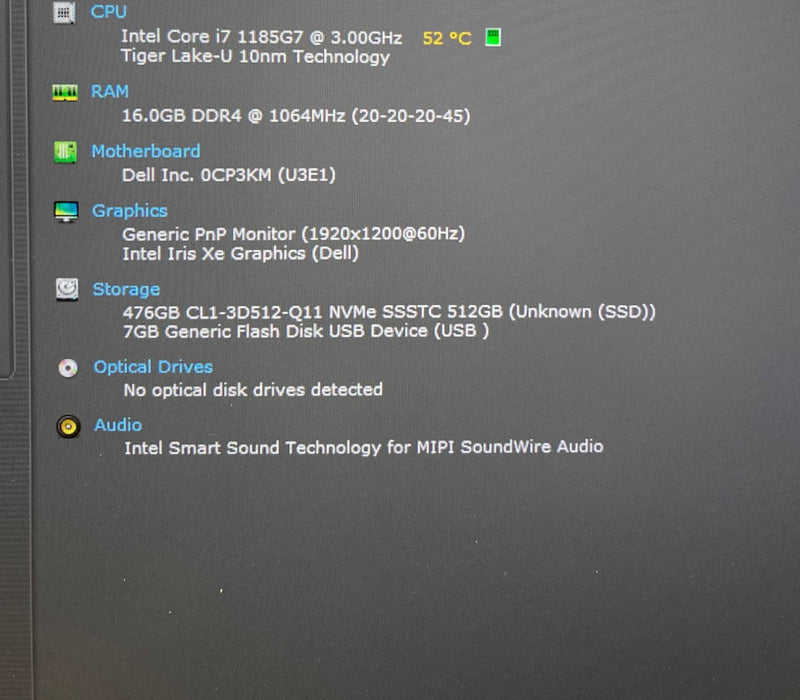 Dell Latitude 9420 Core i7-1185G7@3GHz 16GB RAM 512GB SSD