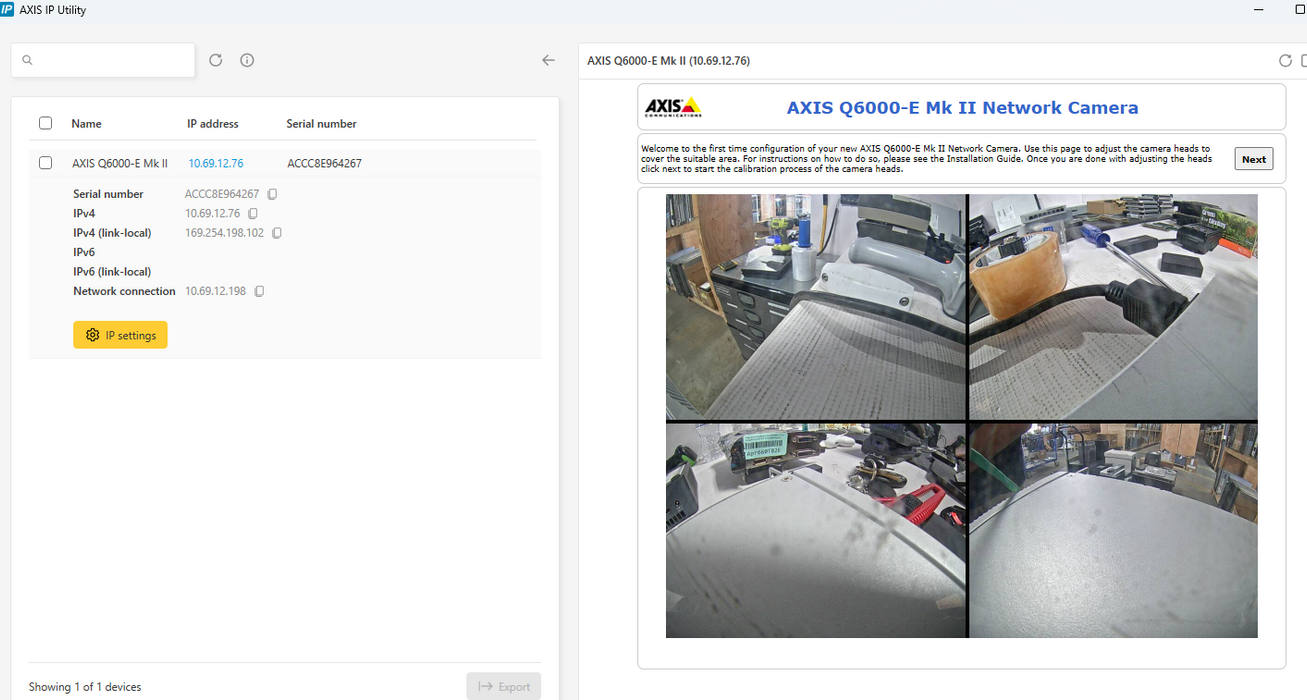AXIS Q6000-E MKII Network Surveillance 360/Quad Camera, READ _