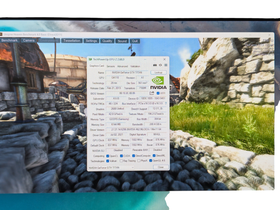 NVIDIA GeForce TITAN 6GB ASUS Graphics Card GTXTITAN-6GD5  -