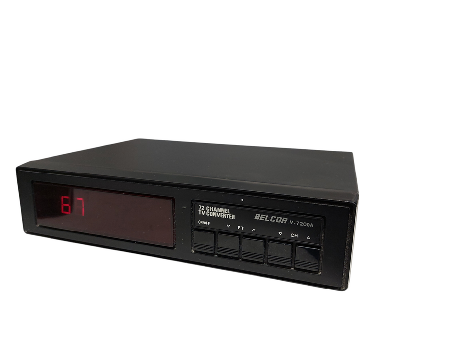 Vintage Belcor 72-Channel TV Converter Model: V-7200A  =