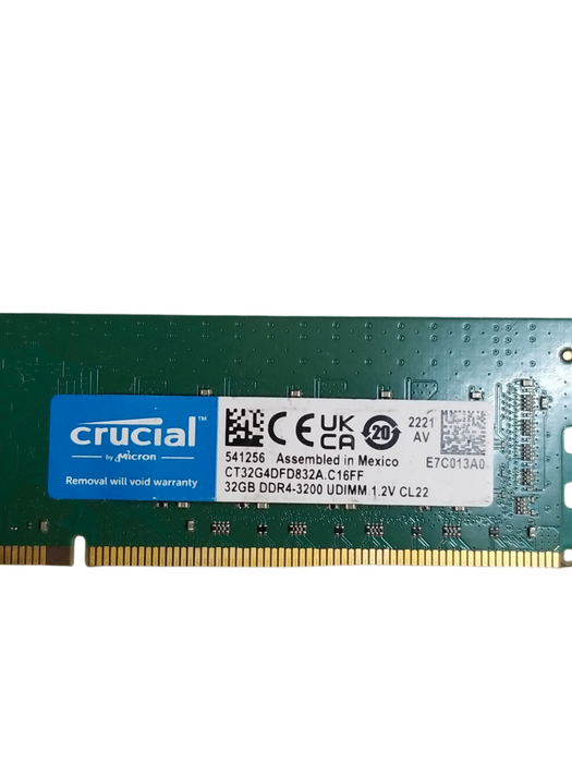 Crucial 32GB DDR4-3200 UDIMM CT32G4DFD832A  Desktop Memory