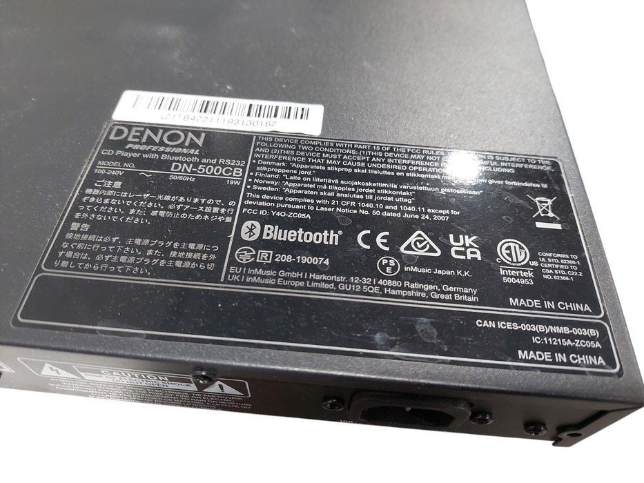 Denon Professional CD Player With Bluetooth & RS232 Model: DN-500CB  =