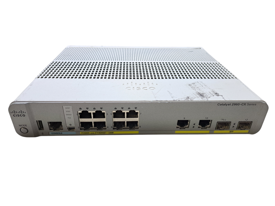 Cisco WS-C2960CX-8PC-L V02 | 8-Port Gigabit PoE 124W Silent Switch *READ*