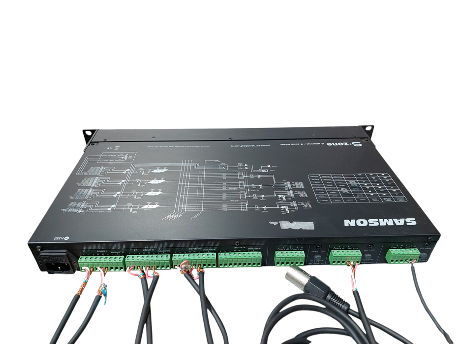 Samson Tech S Zone 4 Channel/4 Zone Stereo Mixer Rack Mountable  =