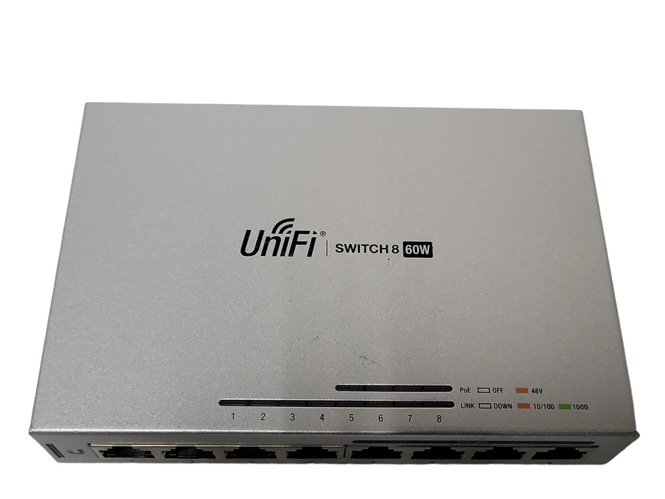 Ubiquiti Networks UniFi 8 Port Ethernet Switch - US-8-60W, READ _