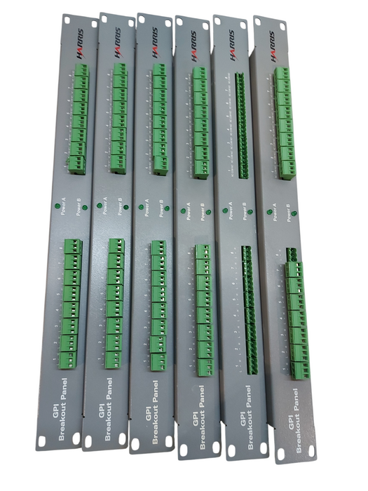 Lot of 6x Harris GPI Breakout Panel Rack Mountable Accessory