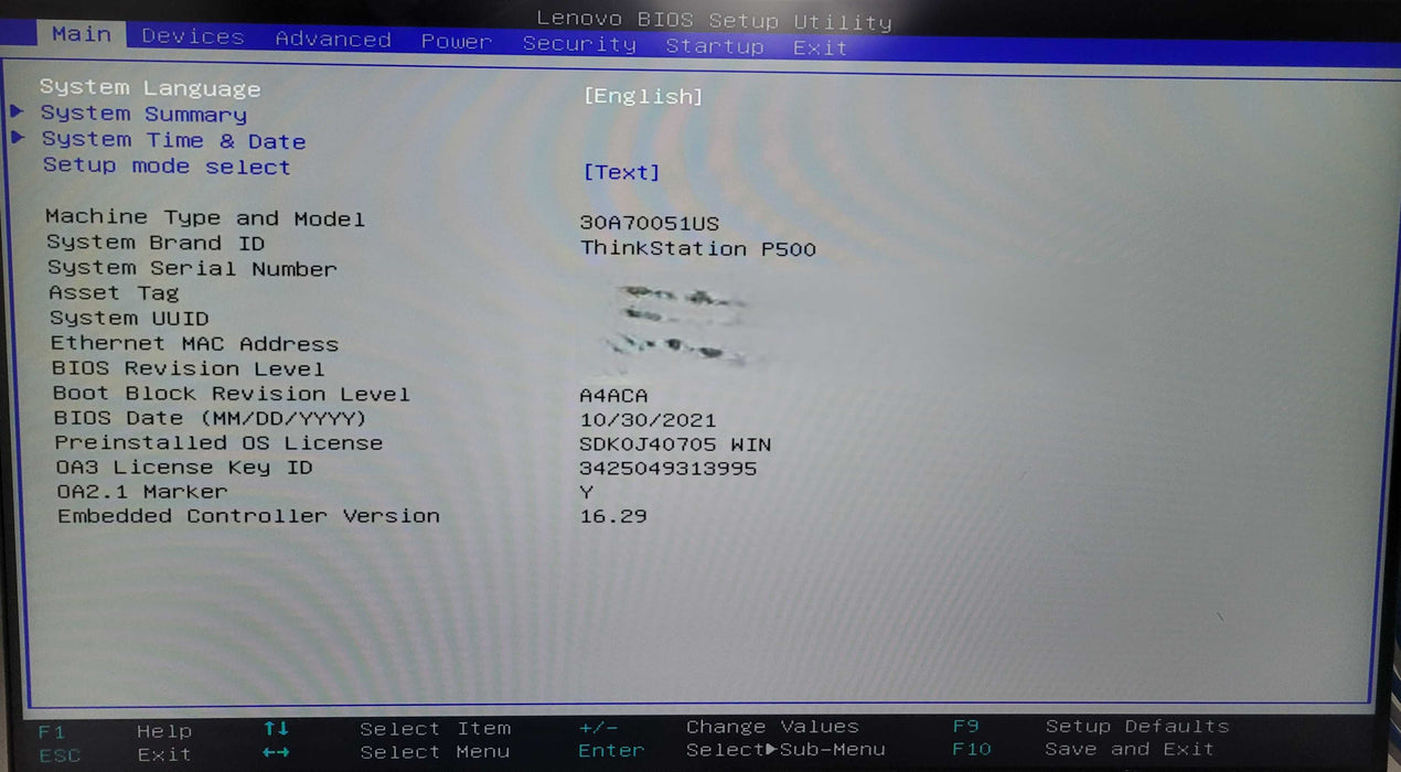 Lenovo ThinkStation P500 1x Xeon E5-1650 v3 32GB RAM Workstation