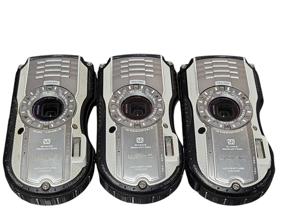 Lot of 3x Ricoh WG-4 Waterproof Shockproof Coldproof Camera, READ _