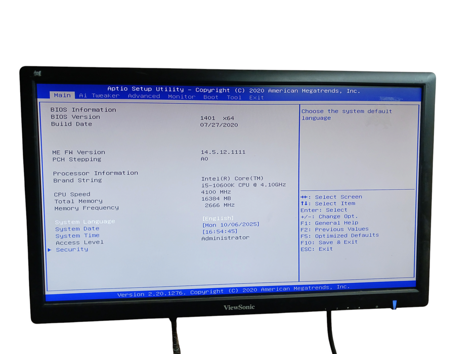 Fractal Tower Desktop Intel i5-10600K @4.1Ghz Asus H410M-C 16GB DDR4 No HDD