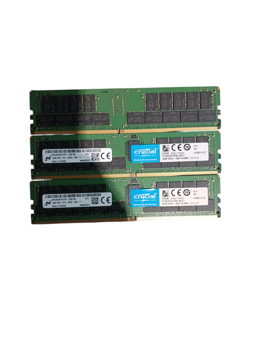 MTA36ASF2G72PZ-2G6 - Micron 3x 16GB DDR4-2666 RDIMM PC4 Server RAM