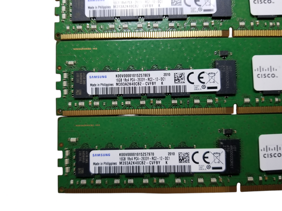 Samsung 64GB Bundle (4x16GB) 1Rx4 PC4-2933Y-RC2-12-DC1 DDR4 Server RAM Q