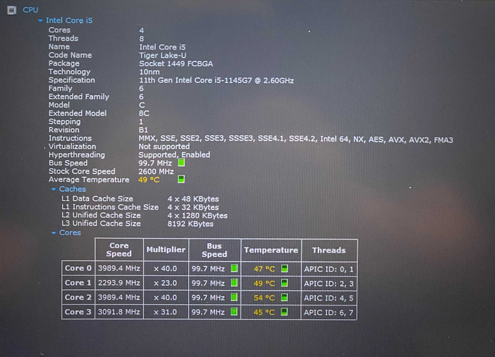 HP EliteBook 840 G8 Core i5-1145G7@2.60GHz vPRO 16GB RAM 256GB SSD