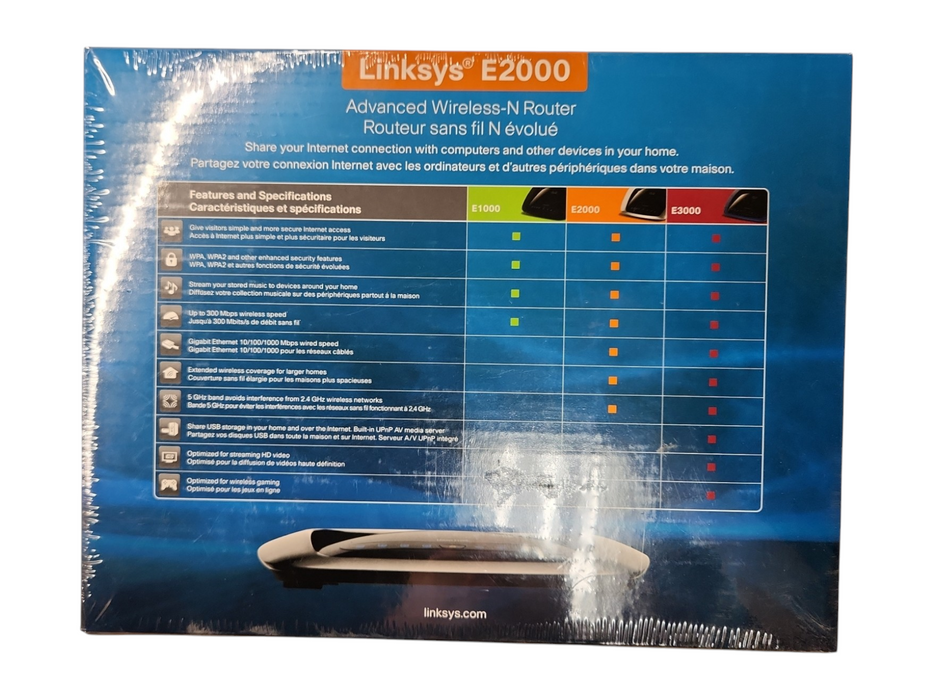 *NEW SEALED* Cisco Linksys E2000 Wireless N Router 300 Mbps 4-Port Gigabit Q