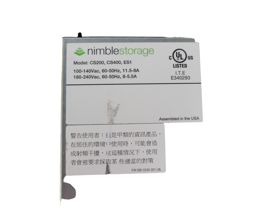 Nimble Storage CS400, 16x 3.5" HDD Bays, 2x Controllers, 2x PSU, No HDD !