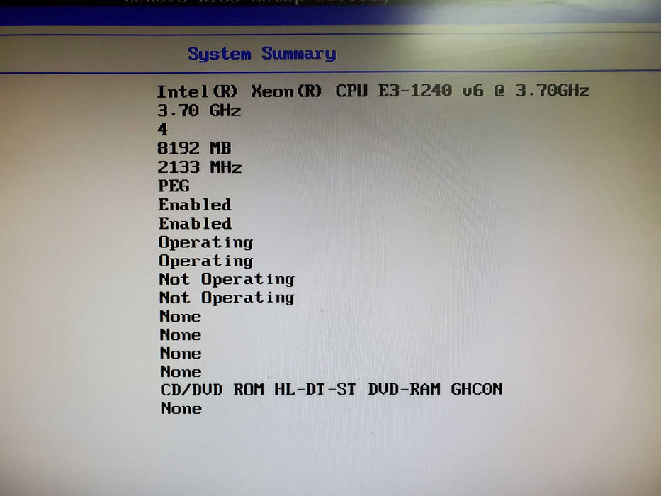 Lenovo ThinkStation P320 E3-1240v6 8GB DDR4 NO HDD *READ @