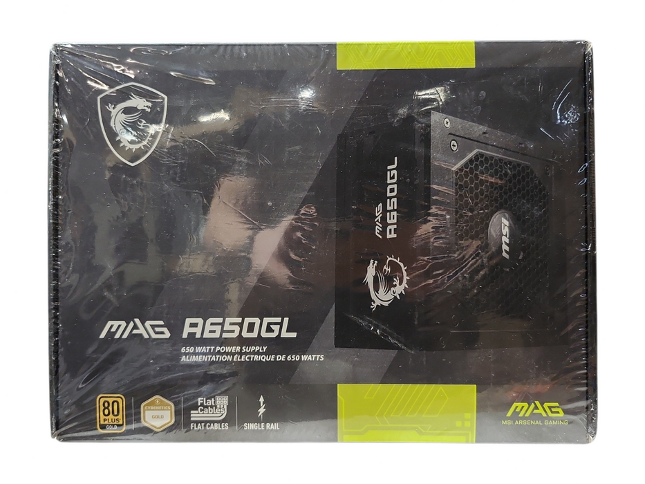 MSI MAG A650GL Gaming Power Supply Full Modular 80 Plus Gold 650W ATX PSU