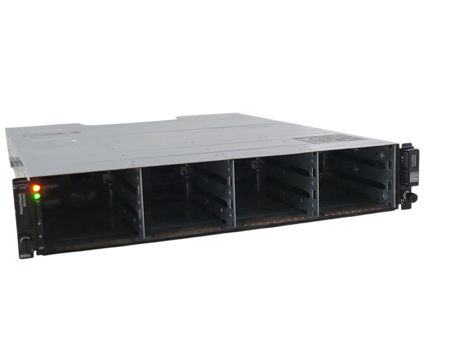 Dell PowerVault MD3200i, 2x MD32 0770D8 controllers, 2x 600w PSUs, 12x 3.5" _