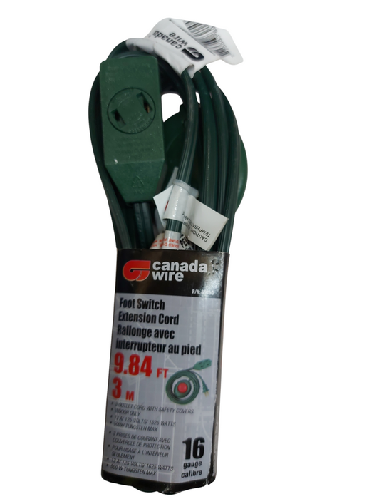 LOT 4x Foot Switch Extension Cord - 3 Outlet - 9.84 ft - 16 Gauge P/N 8915