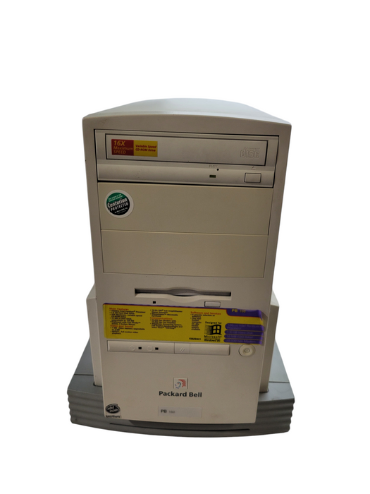Vintage Desktop Packard Bell PB160 - Intel Pentium 166Mhz 16MB RAM NO HDD %