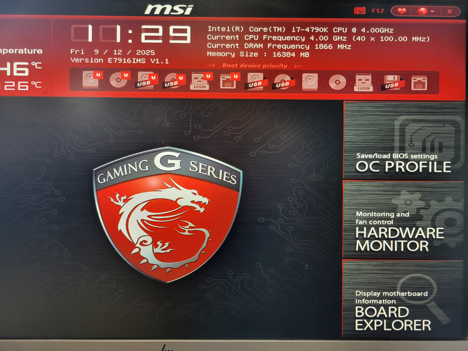 MSI Z97 Gaming 7 Intel LGA1150 Z97 ATX board w/ Core I7-4790K CPU