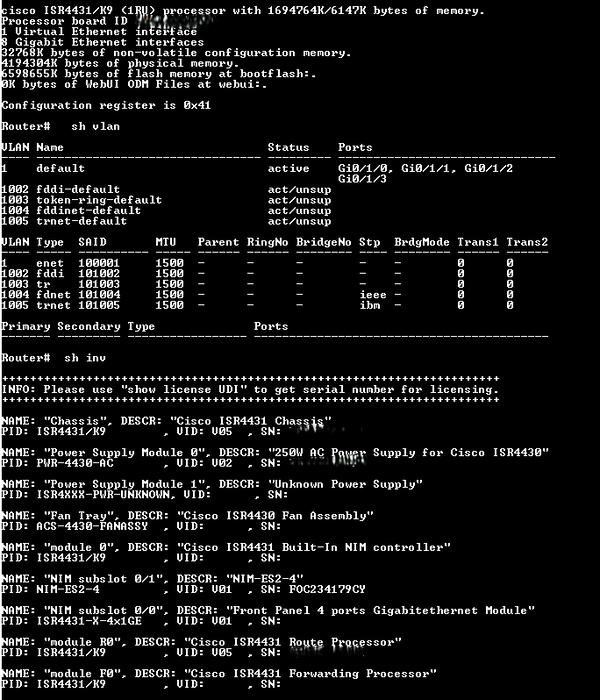 Cisco ISR4431/K9 V05 4400 Series Integrated Services Router Q