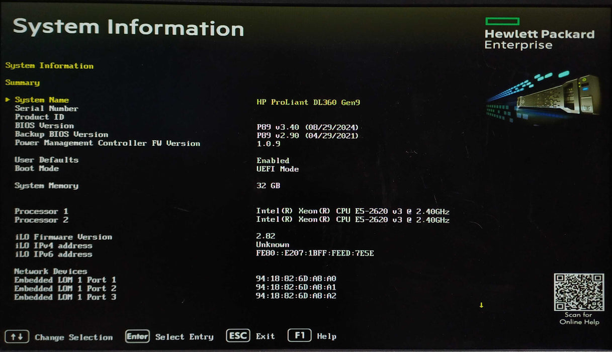 HP PL DL360 Gen9 1U 8x2.5", 2x Xeon E5-2630 v3, 32GB DDR4, P440ar