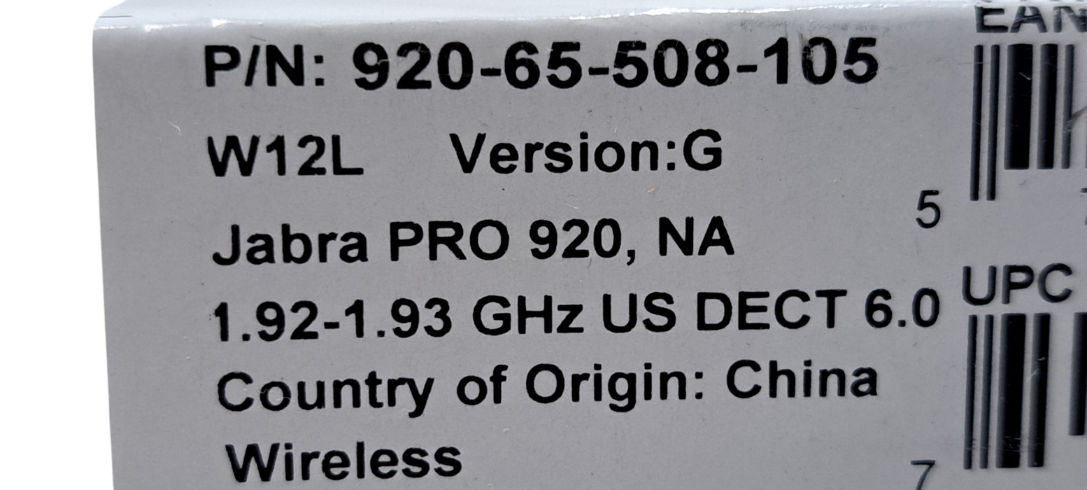 NWOB Jabra Pro 920 Headset | No power adapter