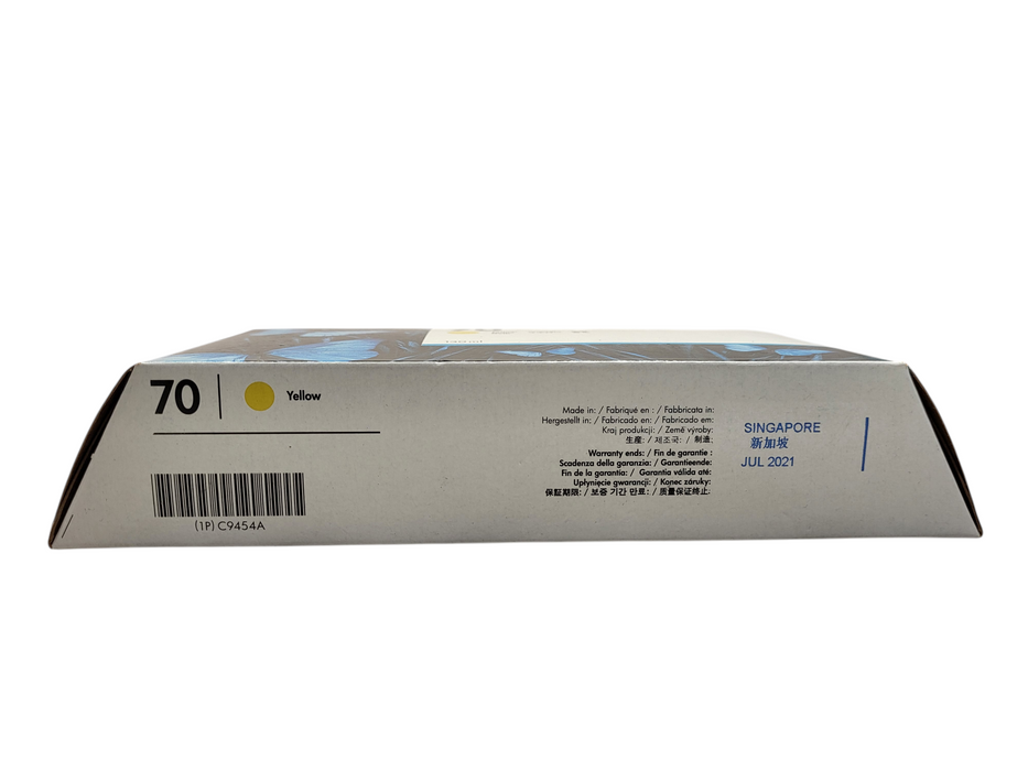 HP 70 YELLOW 130ml Ink Cartridge C9454A OEM DesignJet (New) Q$