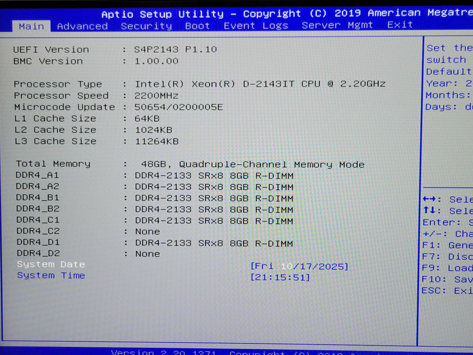 Datto S4P10 1U, Xeon D-2143IT 2.20GHz, 48GB DDR4, 58GB M.2 + 240GB SSD _