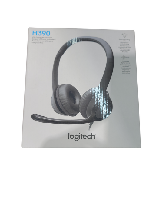 Logitech H390 USB Headset With Microphone White Pack