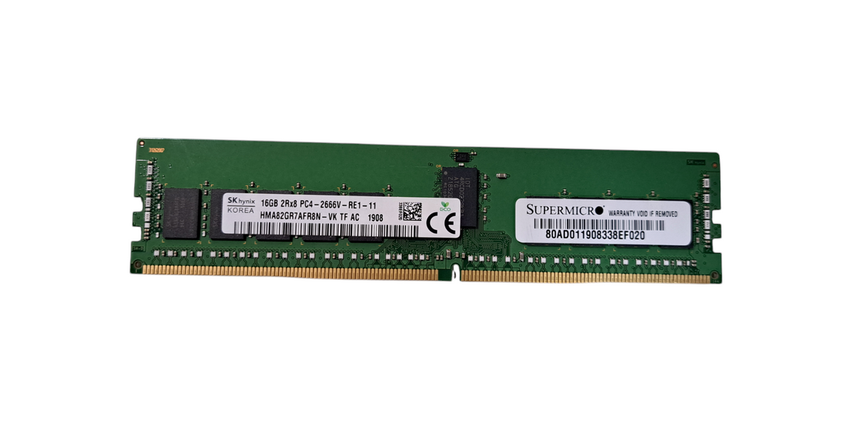 SK hynix 16GB DDR4 2666MHz メモリー② SK Hynix 16GB PC4 DDR4‑2666 ECC RDIMM Server Memory HMA82GR7AFR8N