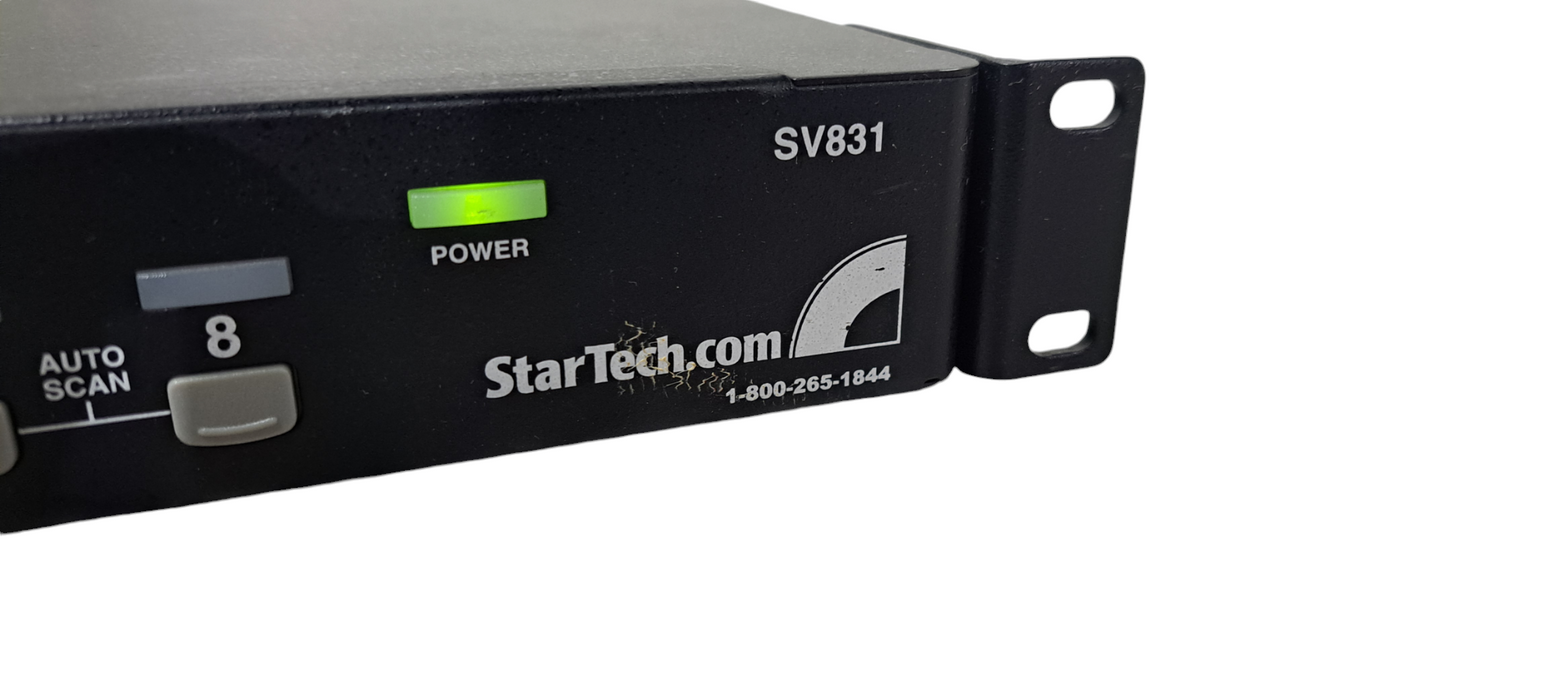 StarTech SV831DUSBU 8 Port 1U Rackmount USB VGA KVM Switch