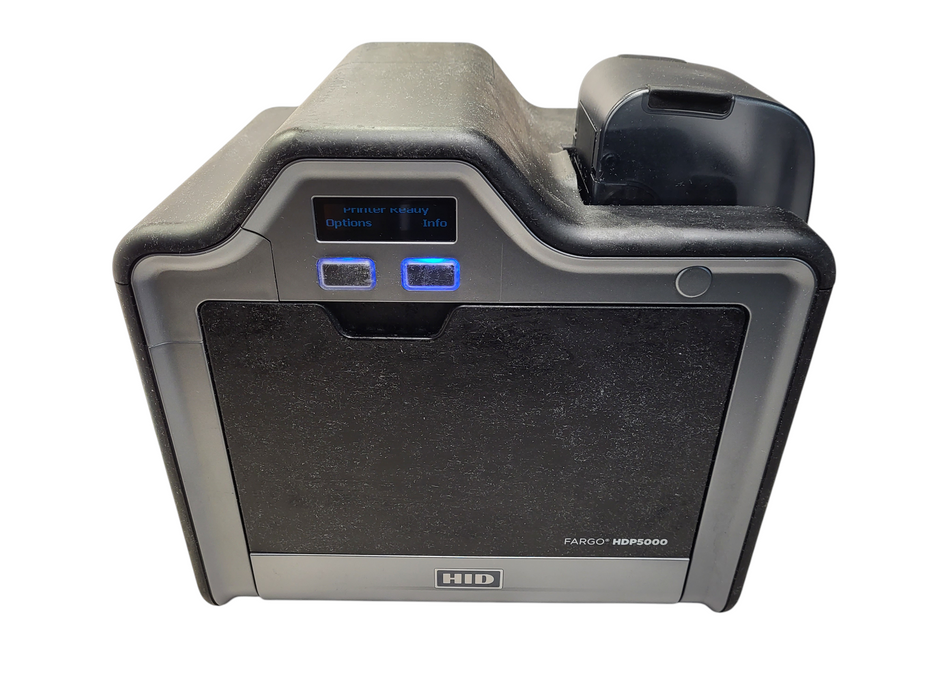 Fargo ID Card Printer HDP5000 High Definition Dual-Sided Color READ $