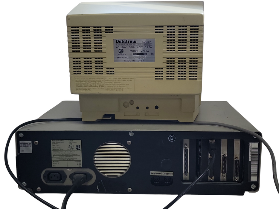 IBM Personal Computer 5150 with DataTrain V242A monitor _