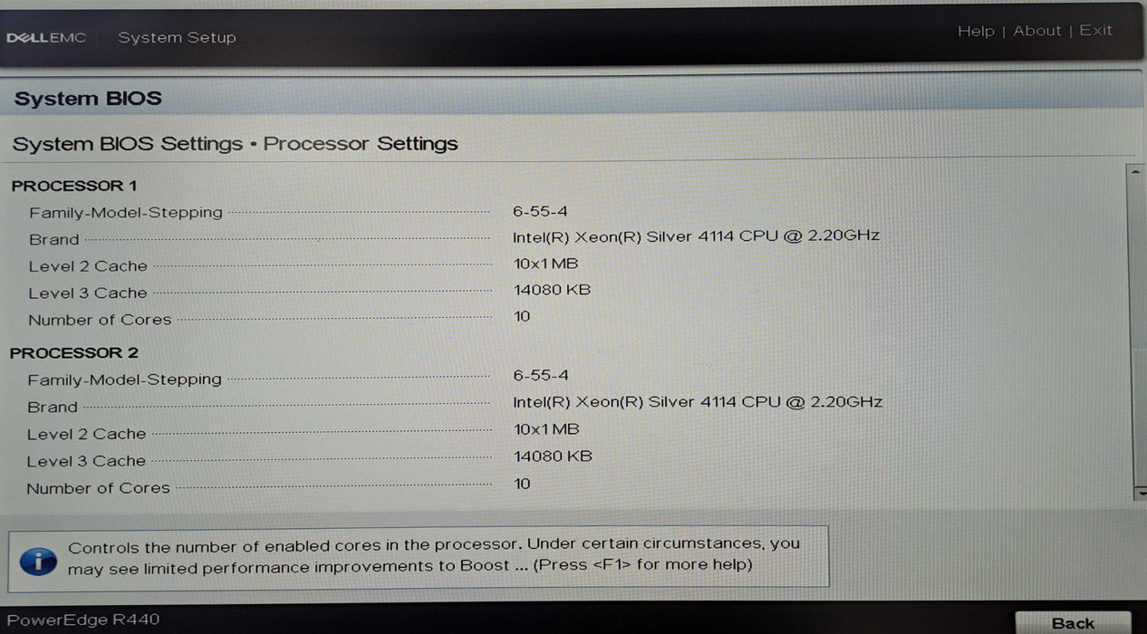 Dell PowerEdge R440 1U 4x 3.5"| 2x Xeon Silver 4114, 32GB DDR4, NO RAID )