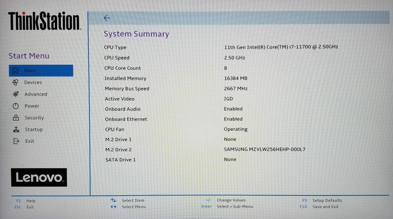 Lenovo ThinkStation P350 Tiny 11th Gen i7-11700 CPU 16GB RAM 256GB W/ AC