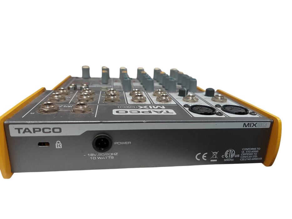 Tapco Mix60 6 Channel Analog Mixer Q=
