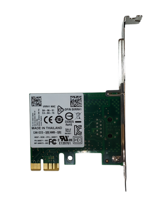 Dell Single Port Gigabit RJ45 PCIe Network Card High Profile P/N: 0VRRH1