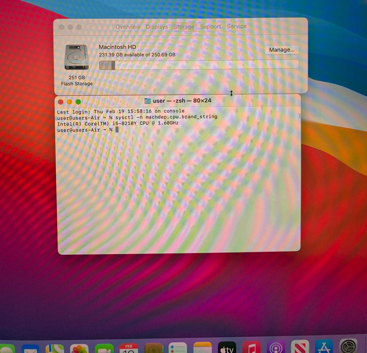 Apple MacBook Air 13" 2019 i5-8210Y 8GB RAM 256GB SSD