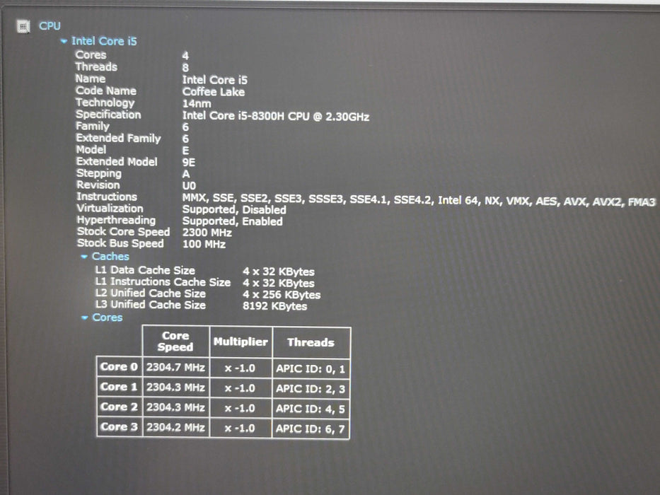 Acer Nitro 5 i5-8300H 16GB DDR4 GTX 1050 256GB NVMe READ β Lap200